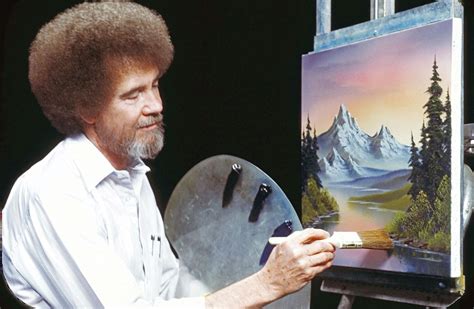 What Does Bob Ross Paint With: A Brushstroke of Chaos and Serenity